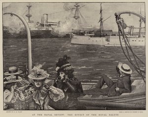 海軍のレビューで、王立敬礼の効果 作： Henry Marriott Paget